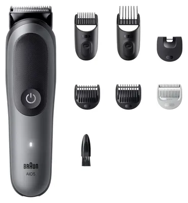 Produktbild von Braun AIO5520, Schwarz, Grau, 0,5 mm, 2,1 cm, Akku, 120 min, Integrierte Batterie