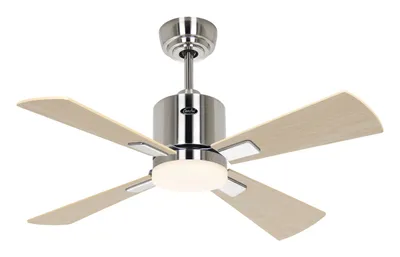Obrázek produktu pro Stropní ventilátor ECO NEO III 92, kartáčovaný chrom – javor/buk, WiFi, se světlem