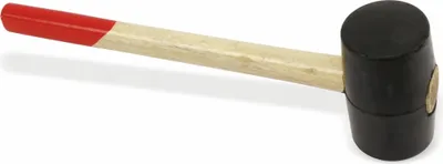 Produktbild von EUROTOOLS Gummihammer Ø 60 mm 480 Gramm, mit Holzgriff