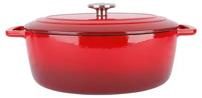 Obrázek produktu pro Ovocá smaltovaná litinová hrnec s pokličkou 6,0 L tradiční červená Fontestic Cosy & Trendy 9967504