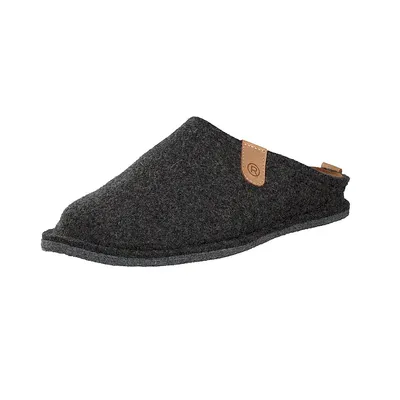 Produktbild von Rohde Herren Pantoffel Hausschuh Softfilz Wechselfußbett Lucca-H 6940, Größe:43 EU, Farbe:Grau