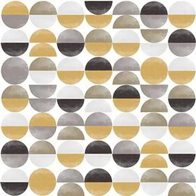 Produktbild von Braun & Company Servietten Motiv Soft Circles gold 33 x 33 cm - 20er Pack