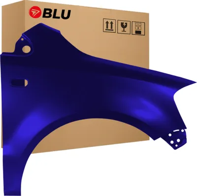 Image de BLU Aile Compatible avec VW Volkswagen Fox LB5N Droite Blau IndigoBlau | 2005-2011 | Avant | Peint| Prêt à Monter | Acier