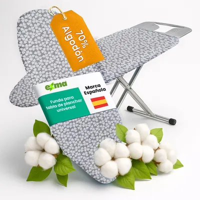 Imagen del producto de Funda para tabla de planchar ajustable universal - flor gris 0601200-7