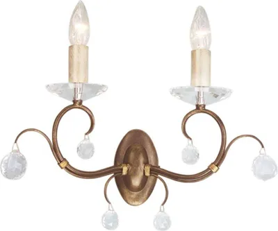 Produktbild von Elstead Lunetta Wandleuchte E14 2-fach Bronze Patina,  UK