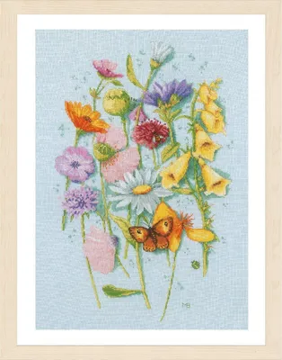 Produktbild von Lanarte Kreuzstich Stickpackung "Eine Blüte von jeder Sorte, Marjolein Bastin", Zählmuster, 34x52cm