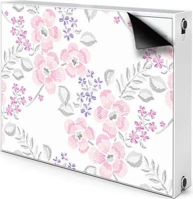 Produktbild von Magnet Radiator Magnet Mat Heizkörperverkleidung Heizkörper-Abdeckung Heizung 110x60 cm  - Blumenmuster