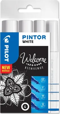 Immagine prodotto di Pilot Pintor evidenziatore 4 pz Pennello punta sottile Bianco