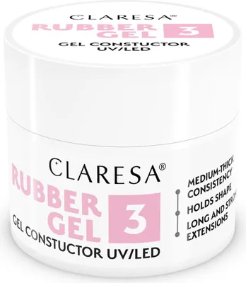 Produktbild von CLARESA Rubber Gel Gel zum Aufbau und zur Verlängerung der Nägel 03 - 45 g