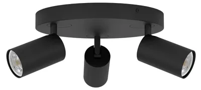 Produktbild von EGLO Telimbela-z, Intelligente Deckenbeleuchtung, ZigBee, Schwarz, Stahl, GU10, 345 lm