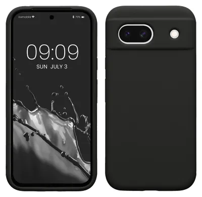Produktbild von kwmobile Handyhülle für Google Pixel 8a Hülle, für Pixel 8a Case - Hülle Silikon - kabelloses Laden - Schwarz matt