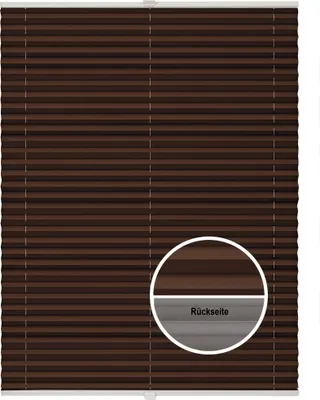 Produktbild von Plissee Thermo Klemmfix ohne Bohren Farbe: Dunkelbraun, Größe: 80x210 cm