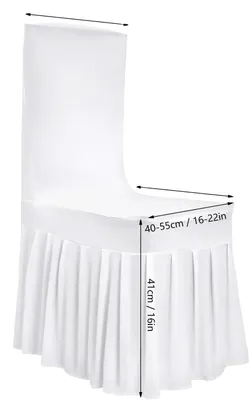 Produktbild von Stuhlbezüge, abnehmbar & waschbar, elegantes Design, WEISS