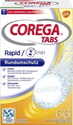 Image de COREGA Tabs Rapid Protection complète Comprimés de nettoyage de la dentition, 66 comprimés