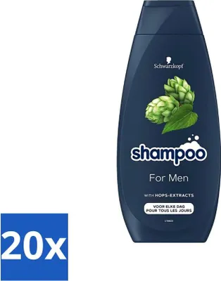 Immagine prodotto di Schwarzkopf - Shampoo - Per uomo - Con estratto di luppolo - Per uso quotidiano - 400 ml - Confezione risparmio - 20 pezzi