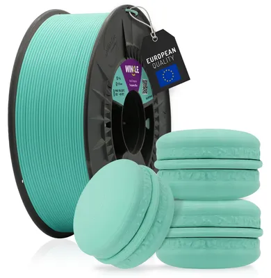 Obrázok produktu pre WINKLE PLA HD, pastelová farba, filament 1,75 mm, tyrkysovo modrá, cievka 300 g, pre 3D tlač – priemer 1,75 mm / hmotnosť 300 g