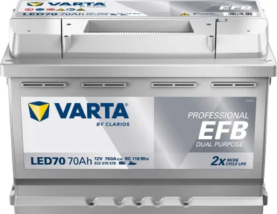 Immagine prodotto di Varta LED70 Professional EFB 12V 70Ah 760A 930 070 076 incl. 7,50€ di deposito