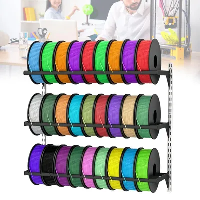 3D-Drucker Filamentregal, 3-stöckig, Wandmontage, bis 27 Spulen
