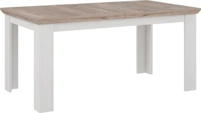 Produktbild von Kulissentisch >ILOPPA< ausziehbar 206,6, Schnee/ Nelson Eiche Nachbildung - 160/206,6x75x90cm BxHxT