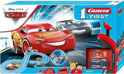 Produktbild von Carrera First Disney Cars 3 Rennbahn, 2,4 Meter, Autorennbahn für Kinder ab 3 Jahren