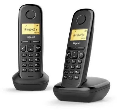 Immagine prodotto di Gigaset A170 Duo Telefono Cordless DECT Nero con Identificatore di Chiamata