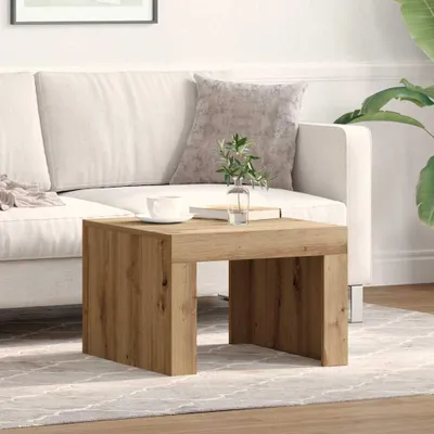 Produktbild von Couchtisch Eiche handwerklich 50 x 50 x 35 cm Holzwerkstoff, Couchtische Design Möbel Neu