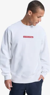 Produktbild von Quiksilver Herren Sweatshirt DNA Crew Weiß Größe L mit Oversize-Passform und Brust-Artwork