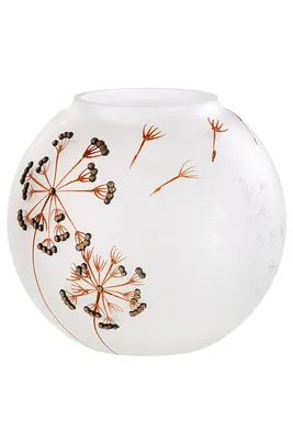 Produktbild von Gilde Kugelvase "Dandelion" Glas kupferfarben, weiß 44521