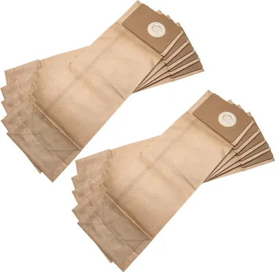 Produktbild von vhbw 10x Staubbeutel Ersatz für Nilfisk 107413586, 1471058500 für Staubsauger - 22cm x 13cm braun