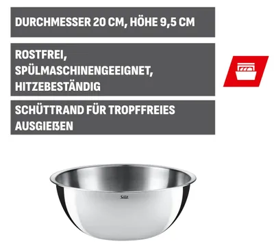 Immagine prodotto di Silit Küchenschüssel, 20 cm 3201003883 4004633252146