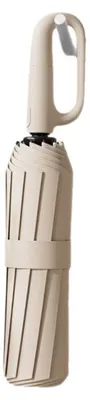 Immagine prodotto di INF Ombrello Automatico 120 stecche, Tessuto UPF50+, 110x110cm, Viaggi Beige