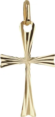 Produktbild von Tauf Kreuz Kettenanhänger 333 Gold Gelbgold Kruzifix 8 Karat Goldkreuz 21x12mm