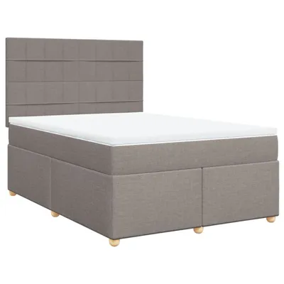 Produktbild von vidaXL Boxspringbett mit Matratze Taupe 140x200 cm Stoff