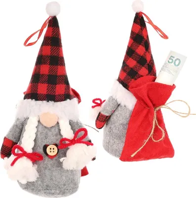 Produktbild von Weihnachtsfigur Mädchen 20 cm – Deko-Miniklaus mit Geschenksack für Weihnachtsdeko
