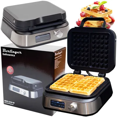 Produktbild von XXL Waffeleisen mit LCD-Display | knusprige Waffeln, Temperaturregelung