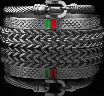 Image de Bracelets DE-33433 Noir pour Hommes - Élégance Unique KP33433