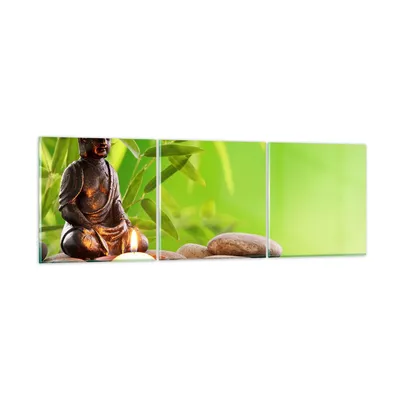 Produktbild von Bilder auf glas - Buddhismus Feng Shui Spa Bambus - 90x30cm - Glasbilder - Wandbilder - Kunstdruck - zum Aufhängen bereit - Wanddekoration aus Glas - Glas Bilder - Wandbild auf Glas - GCA90x30-2392