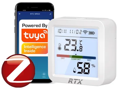 Zdjęcie produktu dla Czujnik Sensor Temperatury i Wilgotności LCD Zigbee Tuya