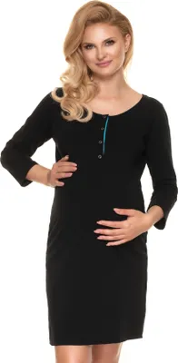 Produktbild von PeeKaBoo Umstandspyjama für Damen Eiko schwarz L/XL
