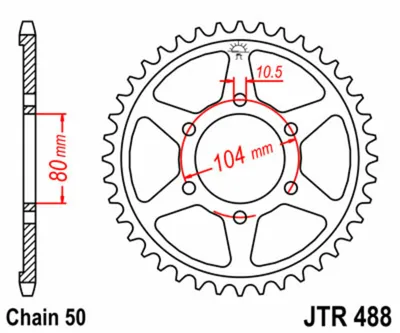 Obrázek produktu pro Zębatka JT 41T 530 JTR488.41