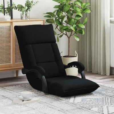 Produktbild von Bodenstuhl Schwarz 66 x 66 x 80 cm Stoff - Fernseh- & Relaxsessel DE1198