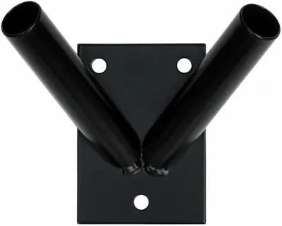 Produktbild von Fahnenhalter Fahnenmast Fahnemasthalter Fahne 2-Fach Schwarz