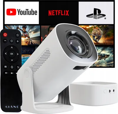 Obrázok produktu pre Bezdrôtový 4K Projektor Na Cesty S Batériou, Bluetooth, Miracast 230° Rotácia