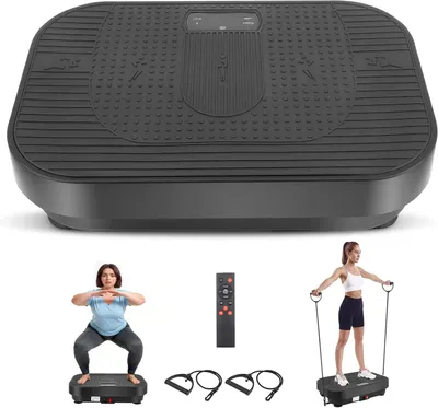 Produktbild von Vibrationsplattform – Fitnessgerät – Körpertraining – 120 Geschwindigkeitsstufen – Tragfähigkeit: 330 kg – Schwarz