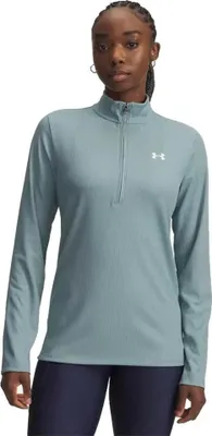 Produktbild von Under Armour Tech Rib Halbreißverschluss-sweatshirt Grau S Damen Grau S