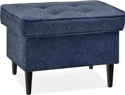 Immagine prodotto di Sgabello imbottito DENIZ - grigio / blu scuro / nero