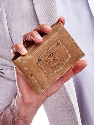 Produktbild von Always Wild Herren Leder Geldbörse Braun Geschenk