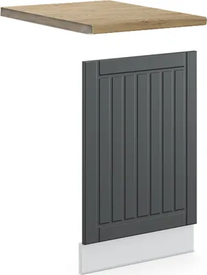 Produktbild von Frontblende Vicco Fame-Line Anthrazit Landhaus 45 cm , AP Eiche, Model 46485