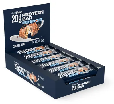 Produktbild von GymBeam - Proteinriegel, 12 x 55 g, Cookies & Creme