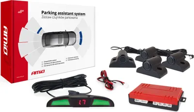 Immagine prodotto di AMiO Parking Assistant LED COB a 4 sensori nero 19 mm TRUCK